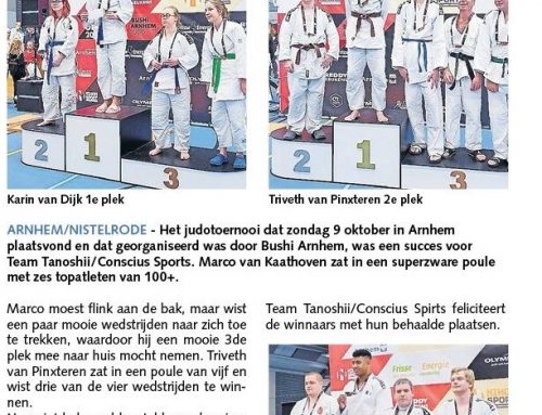 Uitslag Speciaal Judo Toernooi Arnhem